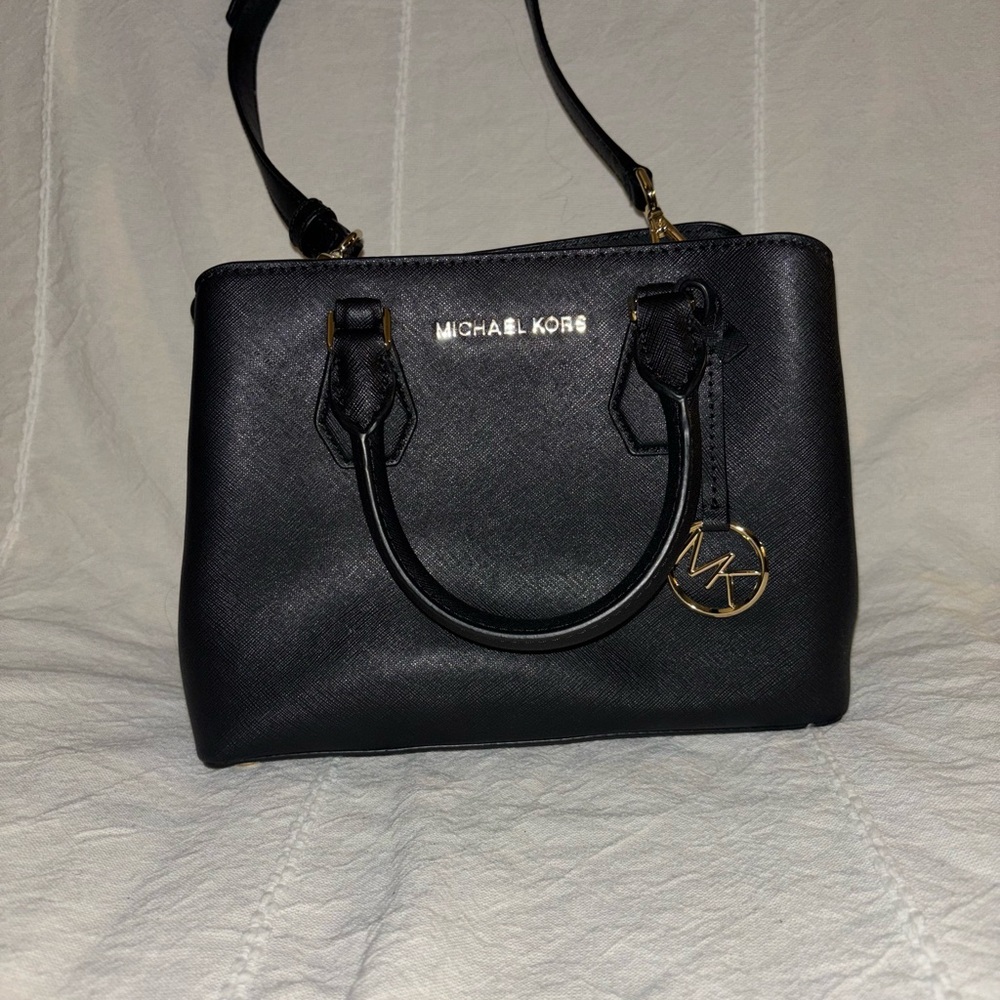 Michael Kors Black Saffiano Leather Satchel